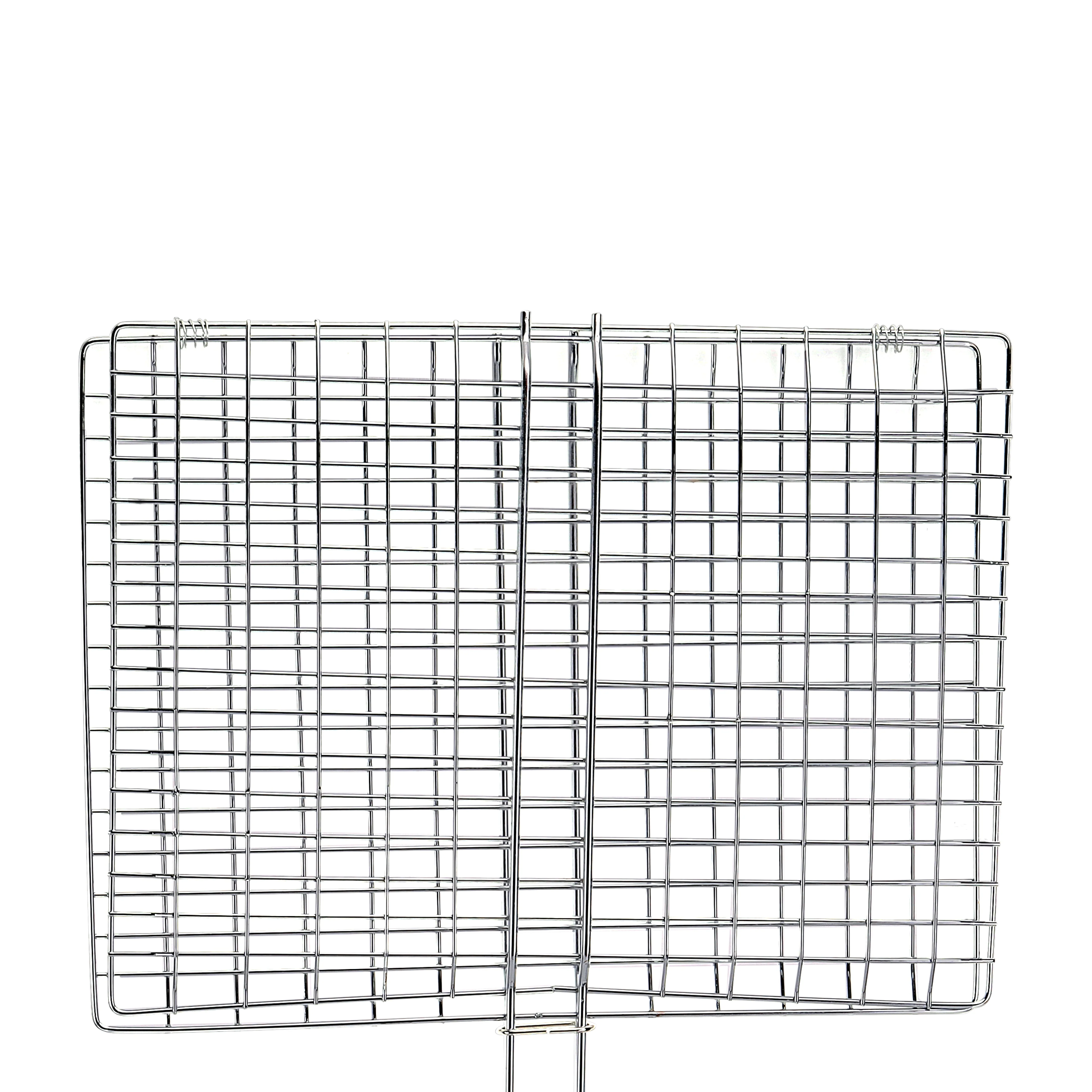 Royalford RF9393 Barbecue Grill Basket | 40×30cm Size | Durable Metal BBQ Grill | Heat Resistant Wooden Handle |Perfect for Outdoor Barbecue Cooking and Camping Use - Image 4