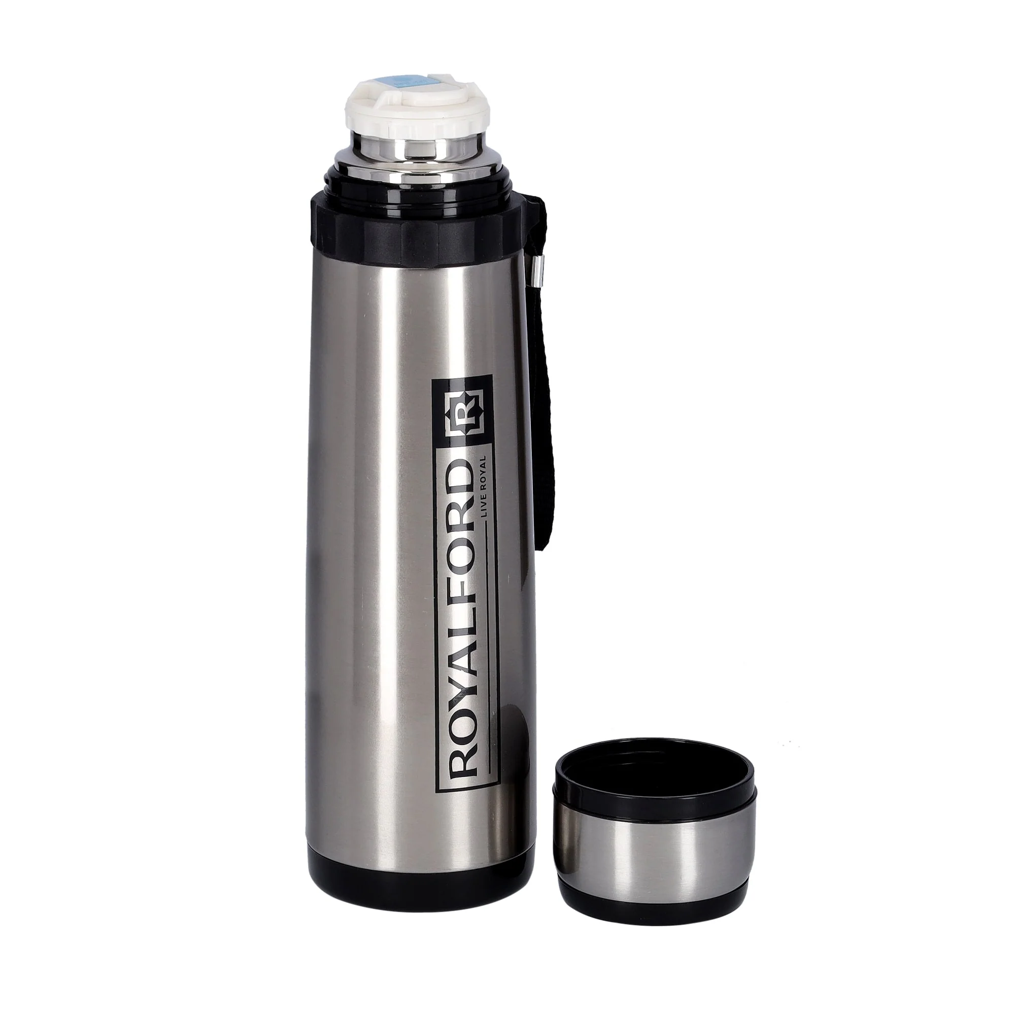 Royalford RF9459 Vacuum Bottle 600ml | Stainless Steel Double Wall Insulated Hot & Cold Water Bottle | Leak Resistant Lid for Office, Travel , Gym & Outdoor Use - Image 3