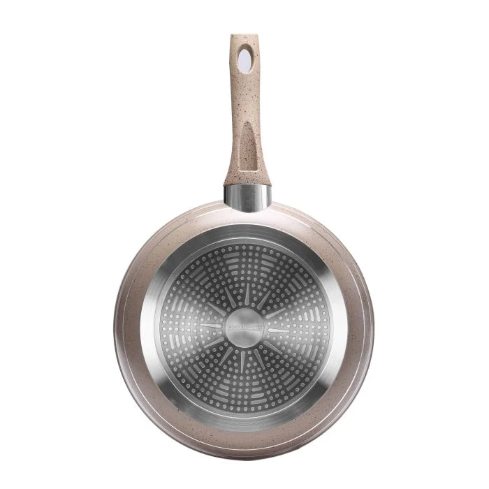 Royalford RF9461BGE Smart Granite Series Frypan | 5 Layer Granite Non Stick Coating | Forged Aluminium Body| Induction Compatible for Gas Electric Ceramic Halogen Cooking - Image 4