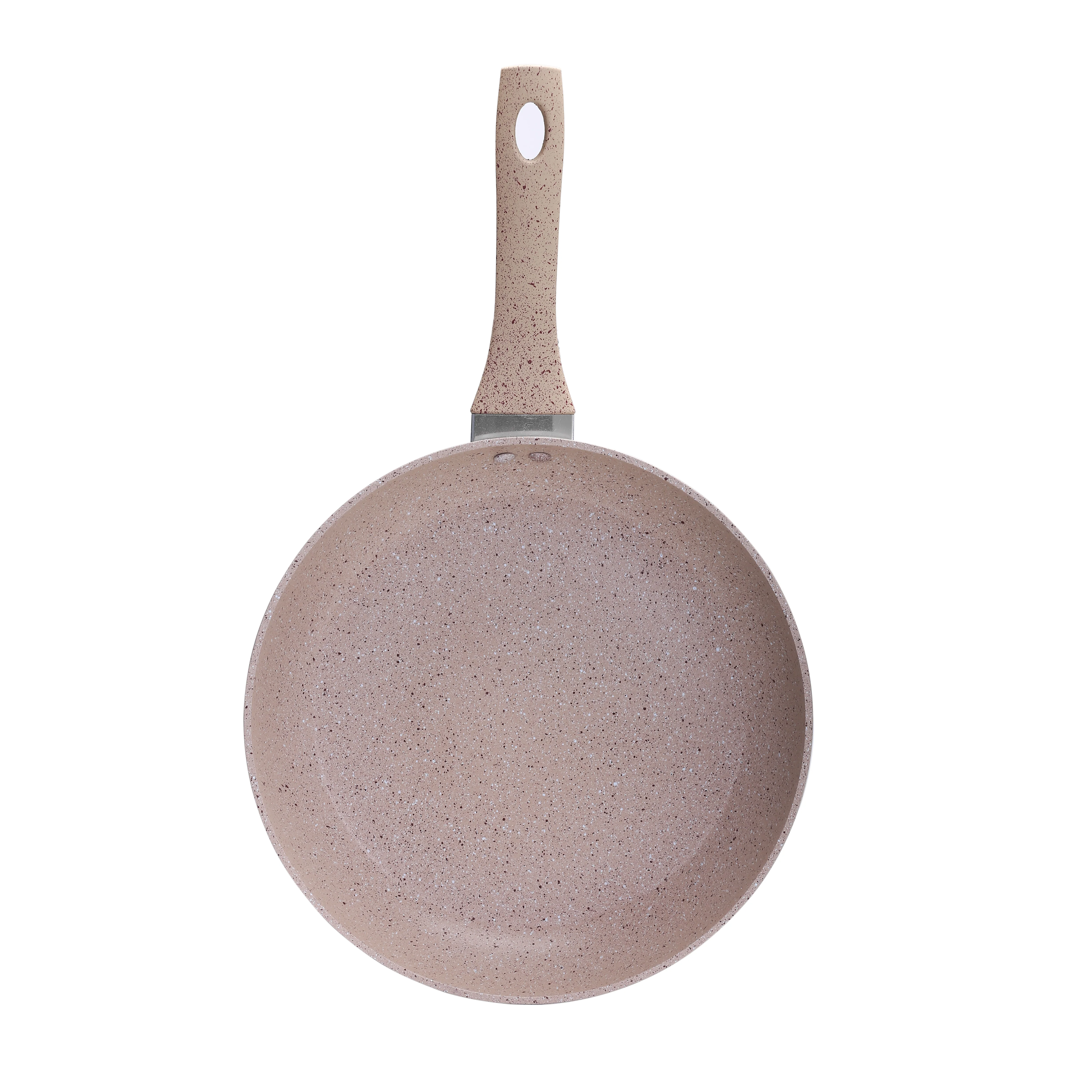 Royalford RF9465BGE Granite Series Frypan| Forged Aluminium Granite Coated Induction Compatible Frying Pan| Soft Touch Heat Resistant Handle for Healthy Cooking|