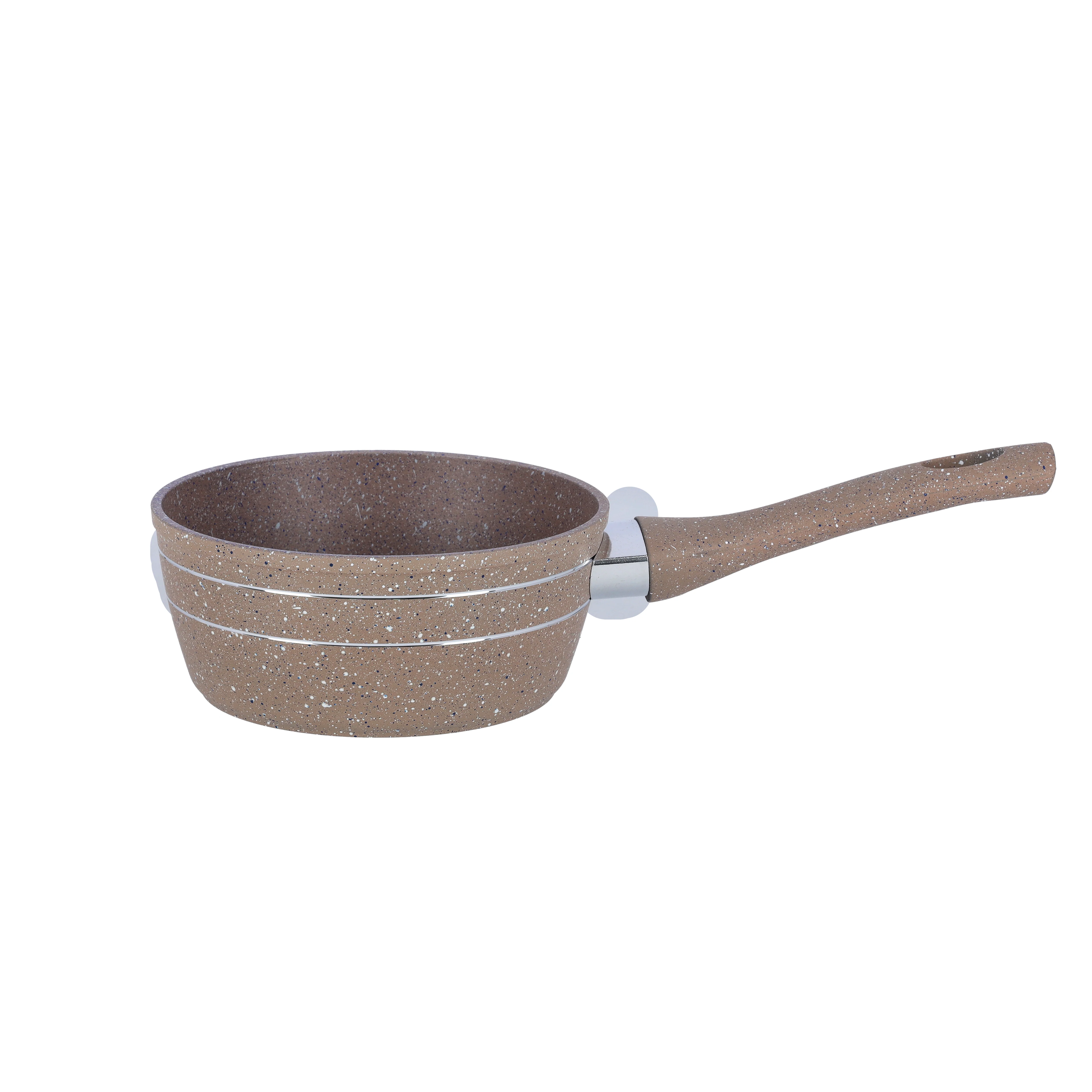 Royalford RF9473BGE Smart Granite Series Saucepan | 5-Layer Non-Stick Forged Aluminium Induction Compatible Saucepan | Glass Lid and Soft Touch Handle Cookware|