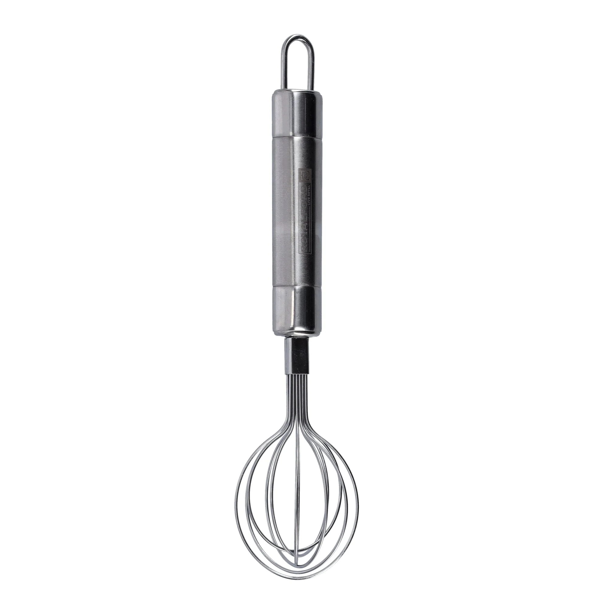 Royalford RF9863 Stainless Steel Whisk | Durable Food Grade Kitchen Whisk for Beating, Whipping, Mixing & Baking | Comfortable Handle & Strong Wire Design for Daily Use