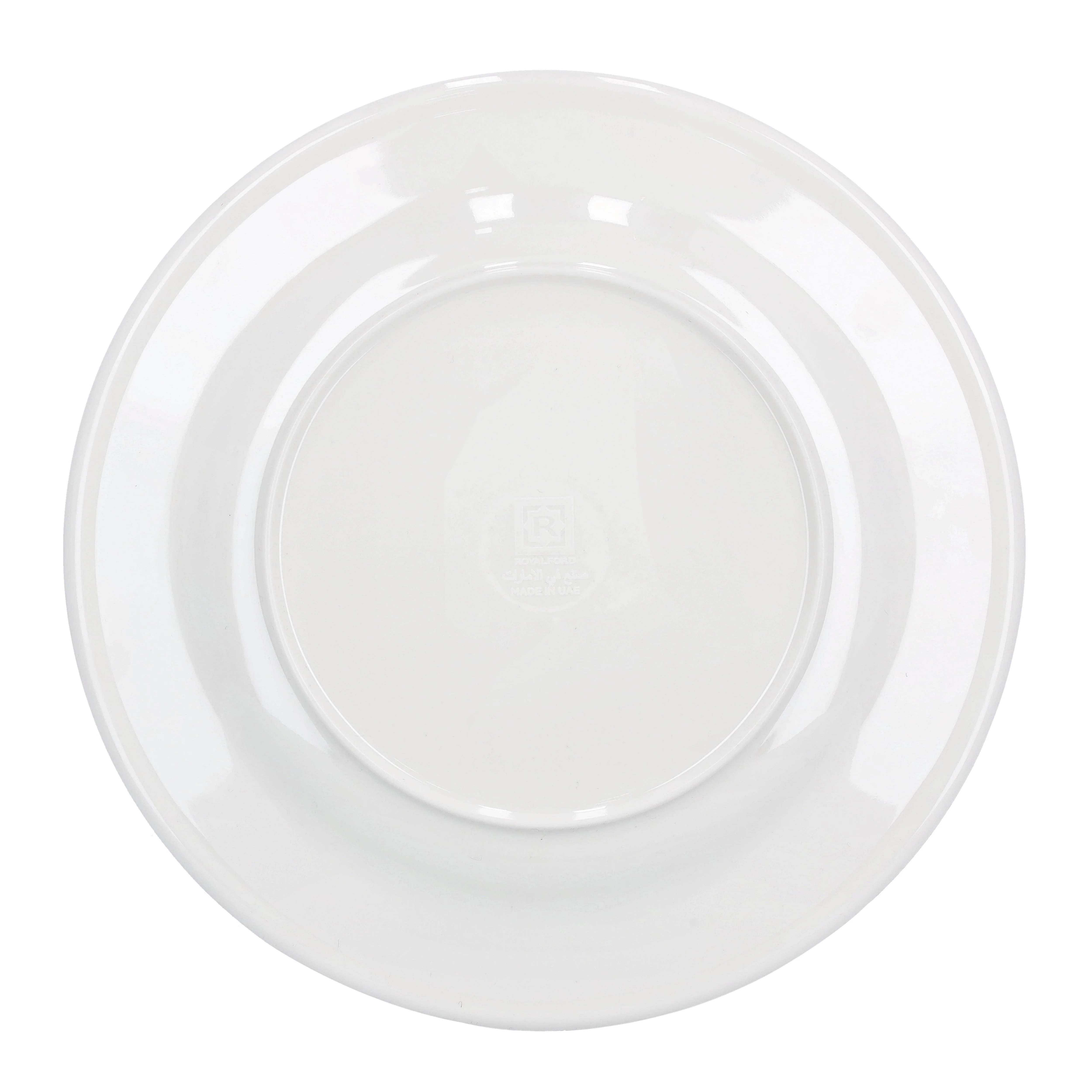 Royalford RF9886 Melamineware Dinner Plate | 10 Inch Elegant White Plate with Bamboo Design | Durable Lightweight Break Resistant Tableware for Daily Dining Serving - Image 3