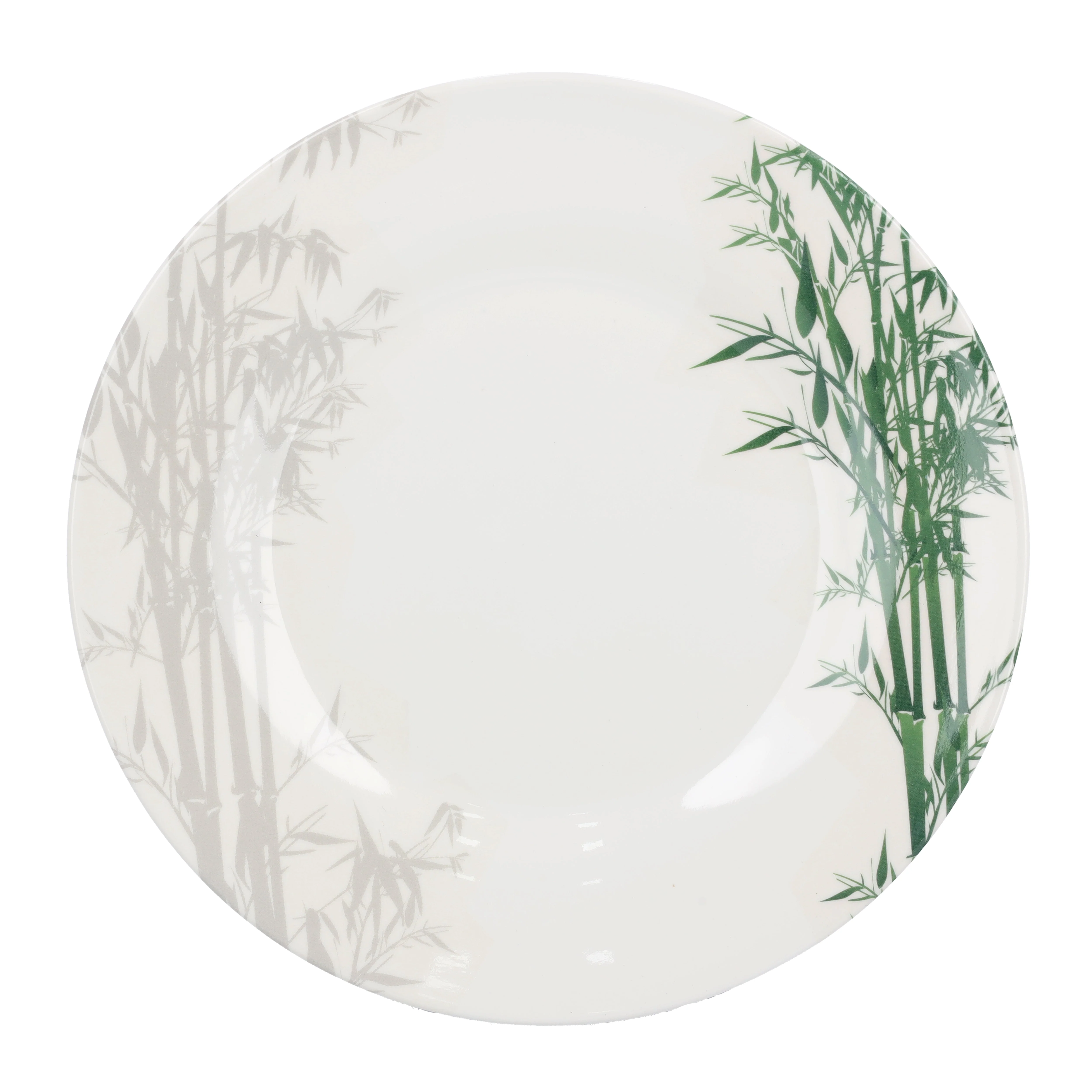 Royalford RF9887 Melamineware Dinner Plate | 8 Inch Elegant White Plate with Bamboo Design | Durable Lightweight Break Resistant Tableware for Daily Dining Serving - Image 3
