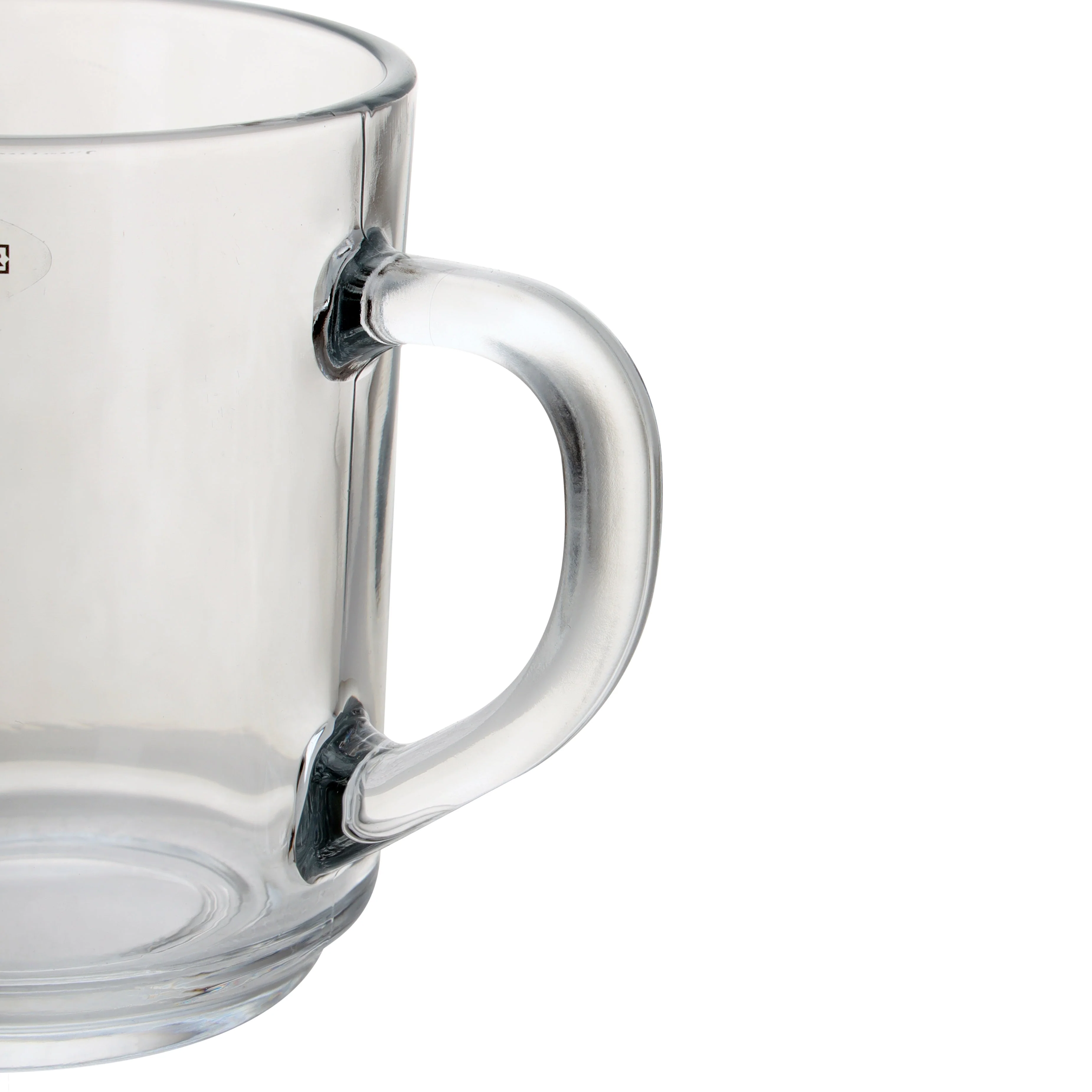 Royalford RF9971 Glass Tumbler Set 3 PCS | 210ml Lead-Free Clear Glass Mugs | Crystal Clear Durable Drinkware | Comfortable Handle | Creative Design& Dishwasher Safe - Image 4